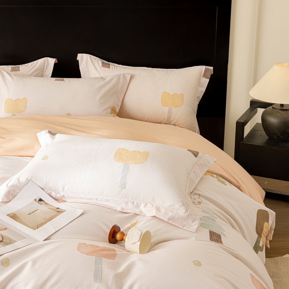 91家纺网 家纺一手货源 找家纺 莱豫家纺 2026新款50s阿克苏长绒棉数码印花四件套 艾弗里