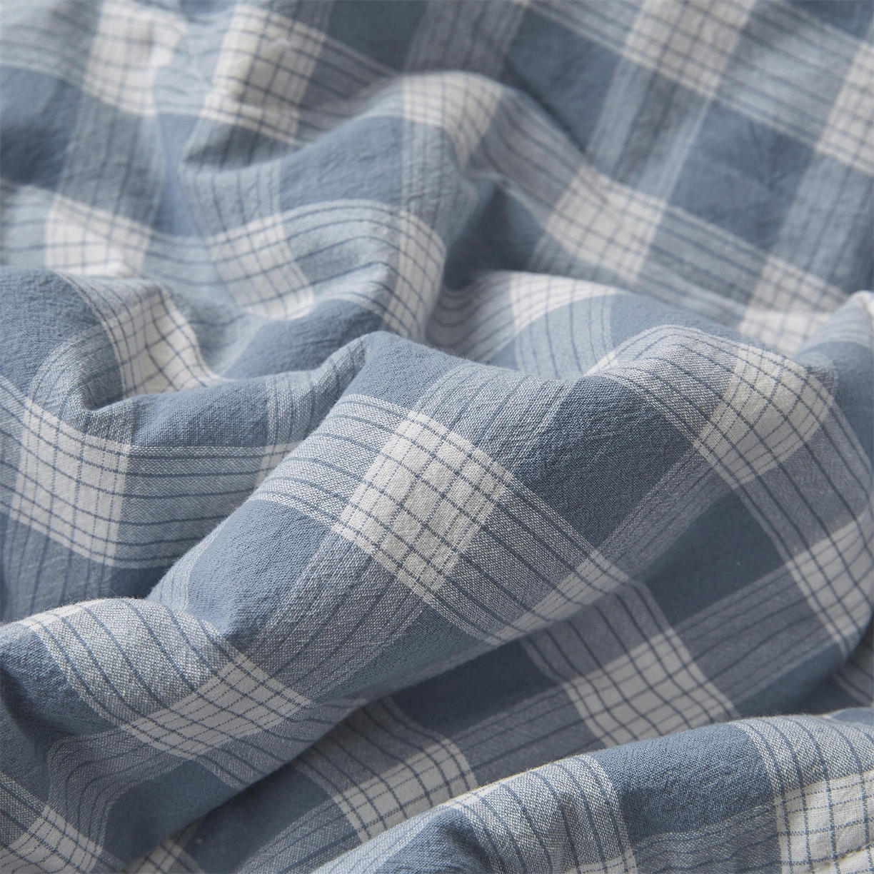 91家纺网 家纺一手货源 找家纺 招财星家纺 2026新款A类无印风100%新疆棉花夏被纯棉夏凉被空调被子薄被芯棉花被四件套 简兮格-蓝