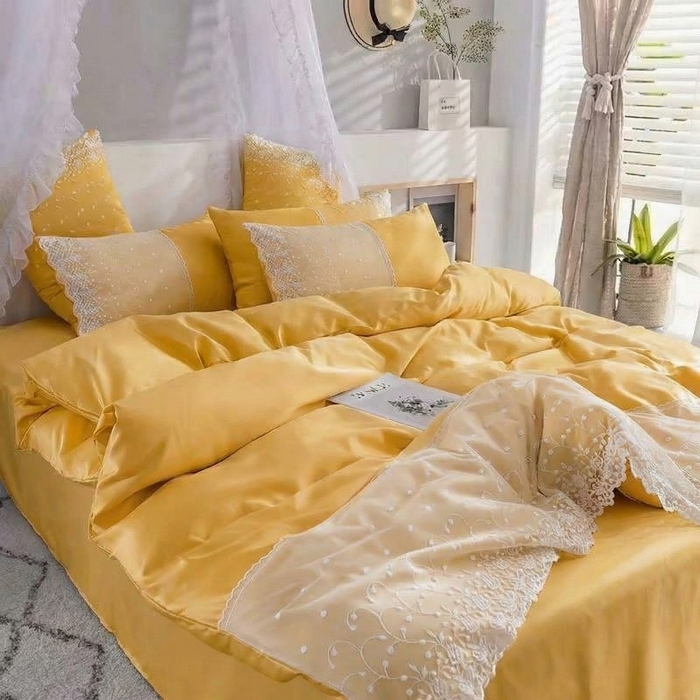 91家纺网 家纺一手货源 找家纺 （总）韩秀 2026新款水洗真丝四件套-甜馨系列