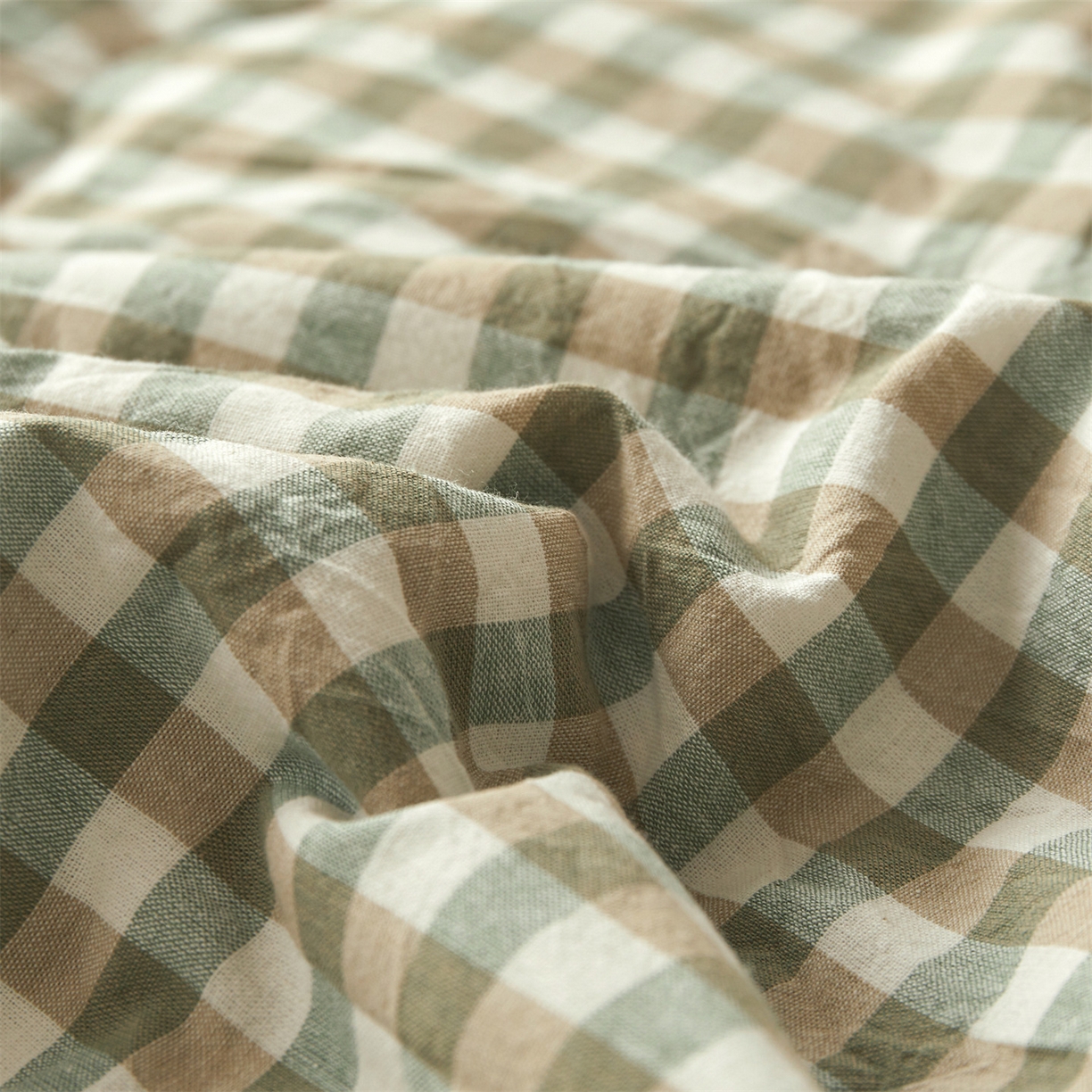 91家纺网 家纺一手货源 找家纺 招财星家纺 2026新款A类无印风100%新疆棉花夏被纯棉夏凉被空调被子薄被芯棉花被四件套 绿小格