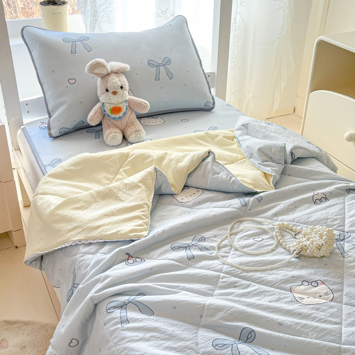 91家纺网 家纺一手货源 找家纺 川悦生活 2026新款凉感冰丝席小阪凉感冰丝数码印花席学生床 席海盐小咪