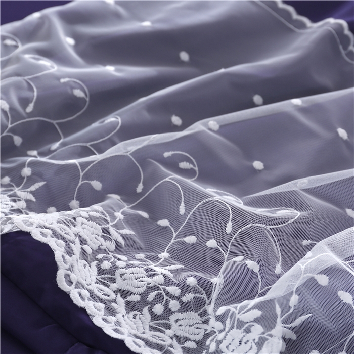 91家纺网 家纺一手货源 找家纺 韩秀 2026新款水洗真丝四件套-甜馨系列 甜馨-藏青