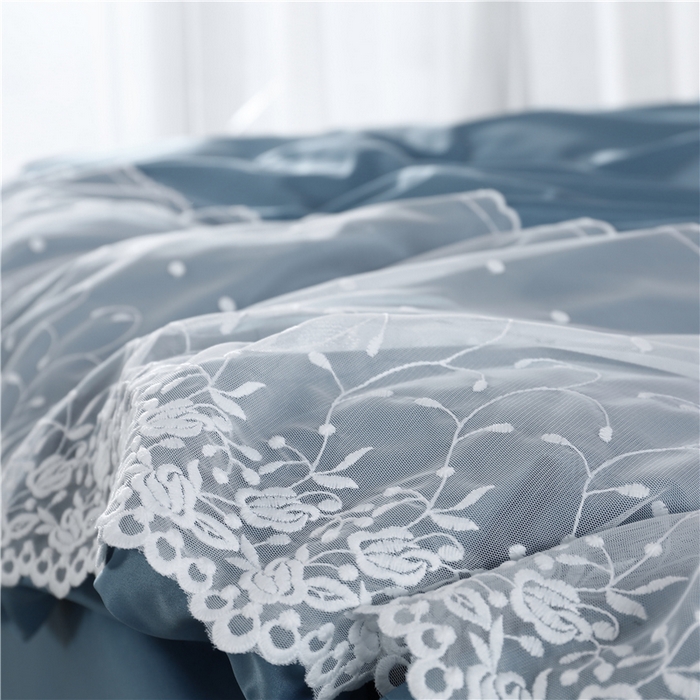 91家纺网 家纺一手货源 找家纺 韩秀 2026新款水洗真丝四件套-甜馨系列 甜馨-湖兰3