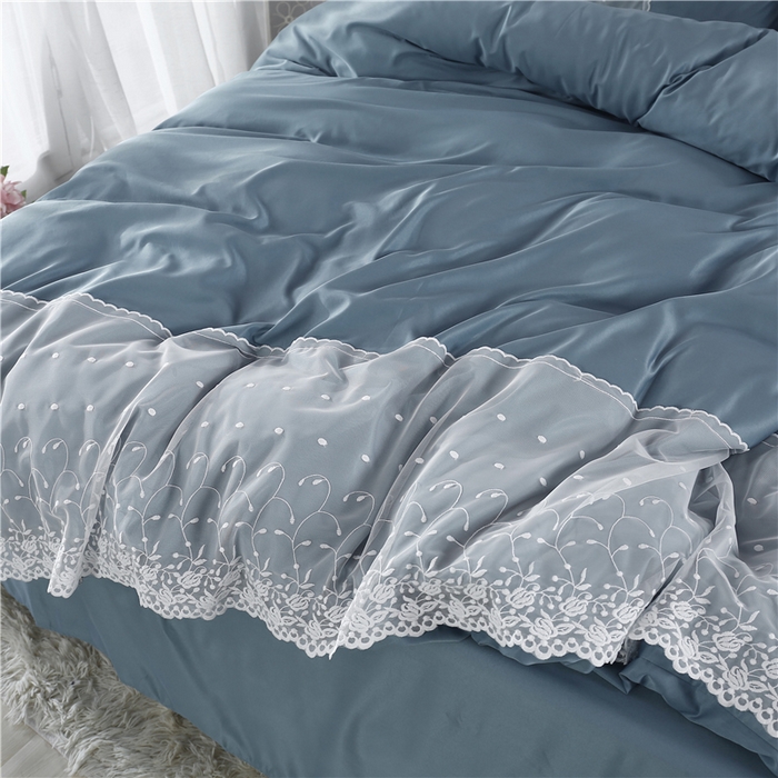 91家纺网 家纺一手货源 找家纺 韩秀 2026新款水洗真丝四件套-甜馨系列 甜馨-湖兰3