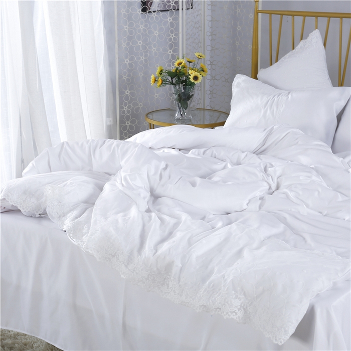 91家纺网 家纺一手货源 找家纺 韩秀 2026新款水洗真丝四件套-甜馨系列 甜馨-奶白