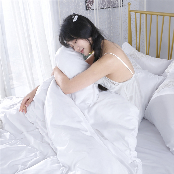 91家纺网 家纺一手货源 找家纺 韩秀 2026新款水洗真丝四件套-甜馨系列 甜馨-奶白