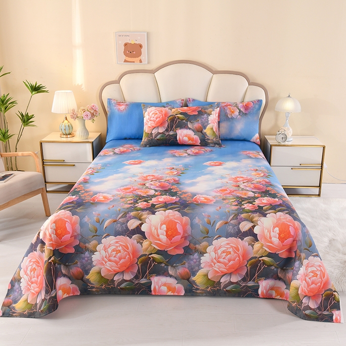 望淮家纺 2025新款老粗布凉席床单三件套 爱慕