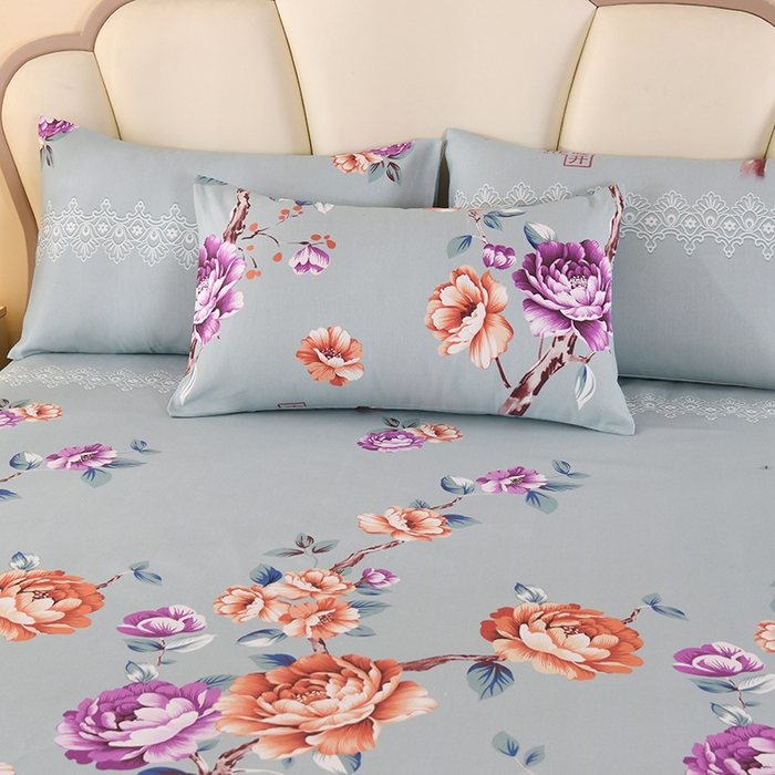 91家纺网 家纺一手货源 找家纺 望淮家纺 2025新款老粗布凉席床单三件套 春暖花开