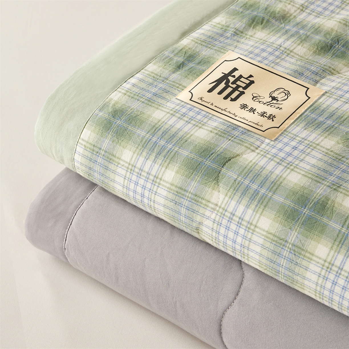 91家纺网 家纺一手货源 找家纺 招财星家纺 2026新款A类无印风100%新疆棉花夏被纯棉夏凉被空调被子薄被芯棉花被四件套 组合图仅供展示不可下单