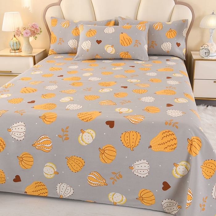 91家纺网 家纺一手货源 找家纺 望淮家纺 2025新款老粗布凉席床单三件套 福瓜