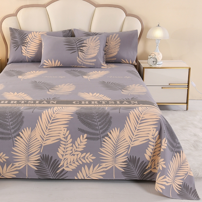 91家纺网 家纺一手货源 找家纺 望淮家纺 2025新款老粗布凉席床单三件套 黄金叶