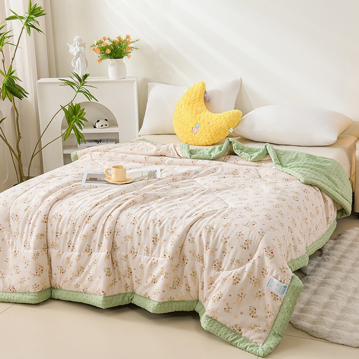 91家纺网 家纺一手货源 找家纺 （总）壹张床 2026新款A类水洗棉3D豆豆夏被夏凉被空调被