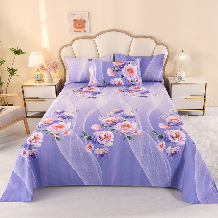 望淮家纺 2025新款老粗布凉席床单三件套 千寻