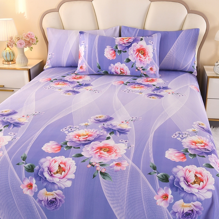 91家纺网 家纺一手货源 找家纺 望淮家纺 2025新款老粗布凉席床单三件套 千寻