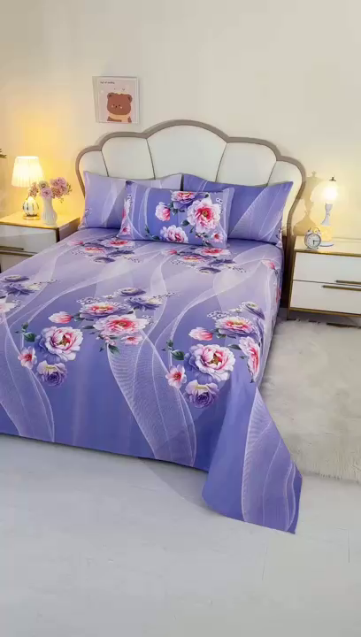 91家纺网 家纺一手货源 找家纺 望淮家纺 2025新款老粗布凉席床单三件套 千寻