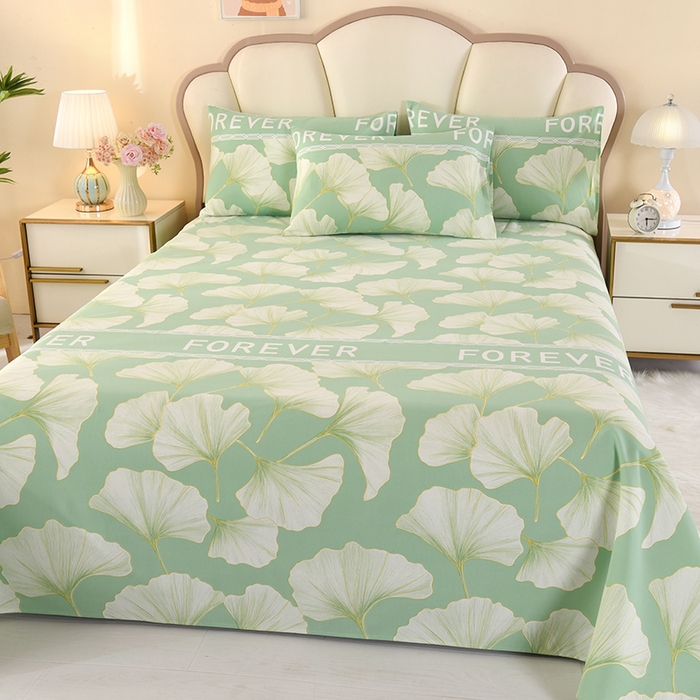 91家纺网 家纺一手货源 找家纺 望淮家纺 2025新款老粗布凉席床单三件套 三生有幸