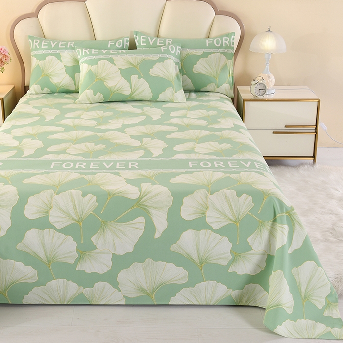 91家纺网 家纺一手货源 找家纺 望淮家纺 2025新款老粗布凉席床单三件套 三生有幸