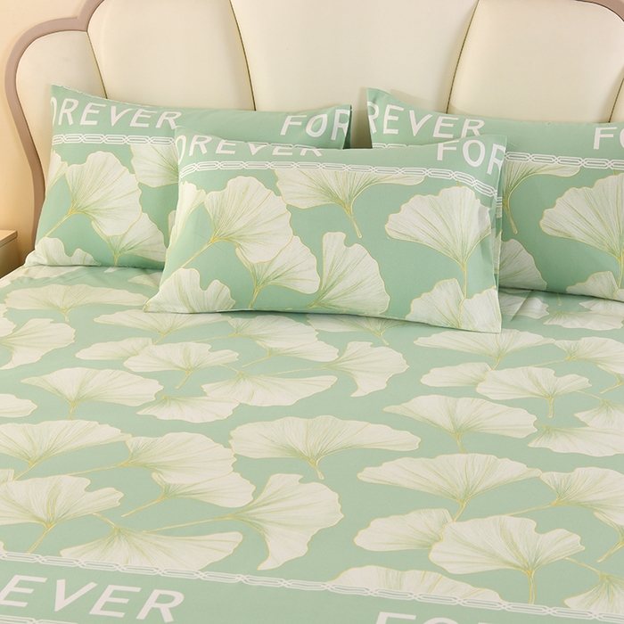 91家纺网 家纺一手货源 找家纺 望淮家纺 2025新款老粗布凉席床单三件套 三生有幸