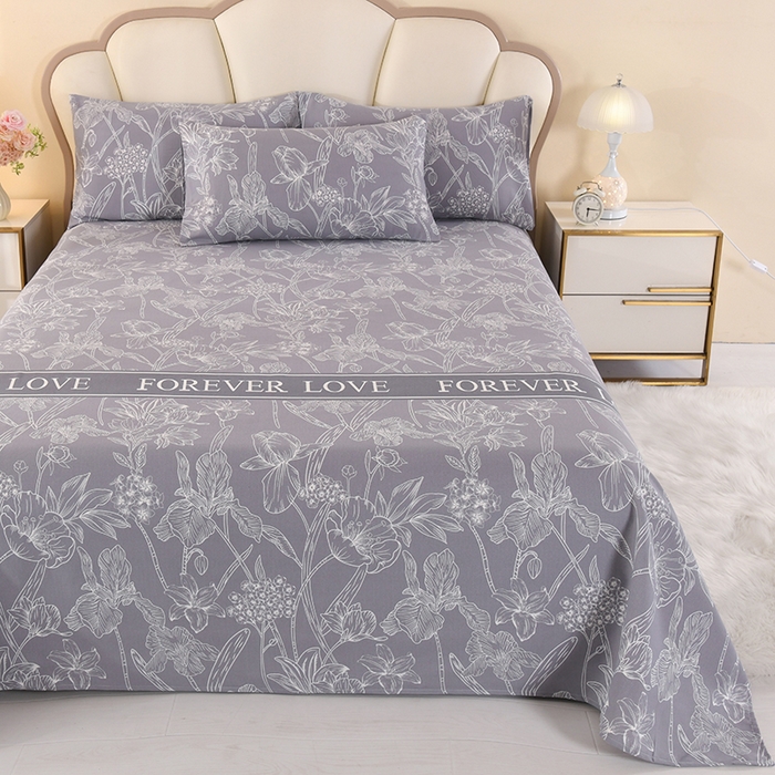 91家纺网 家纺一手货源 找家纺 望淮家纺 2025新款老粗布凉席床单三件套 相爱