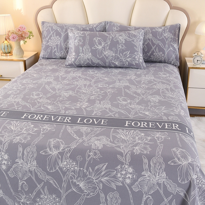 91家纺网 家纺一手货源 找家纺 望淮家纺 2025新款老粗布凉席床单三件套 相爱