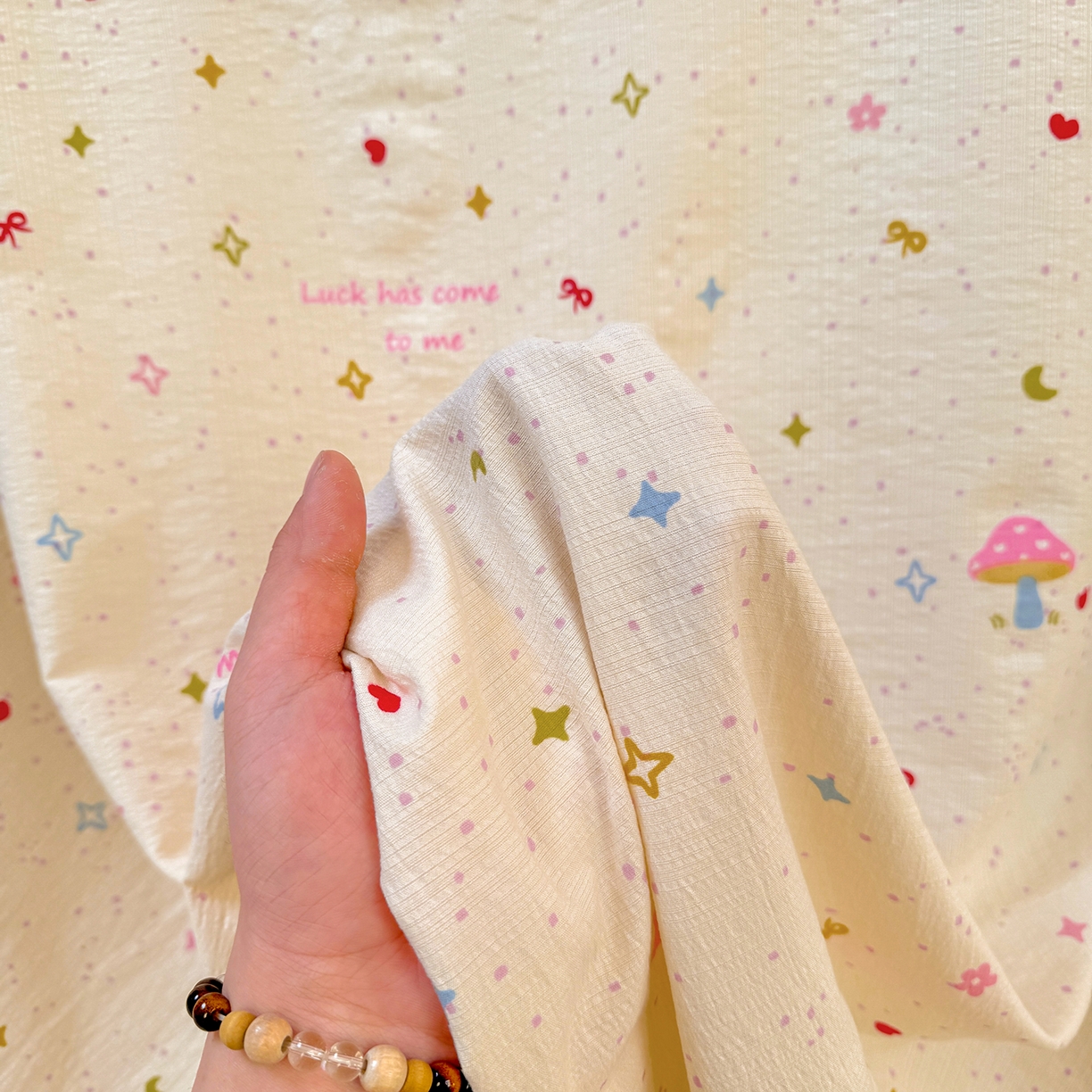 91家纺网 家纺一手货源 找家纺 眠势力 2026新款双层纱床单单件云感皱皱纱床罩三件套 星梦甜心