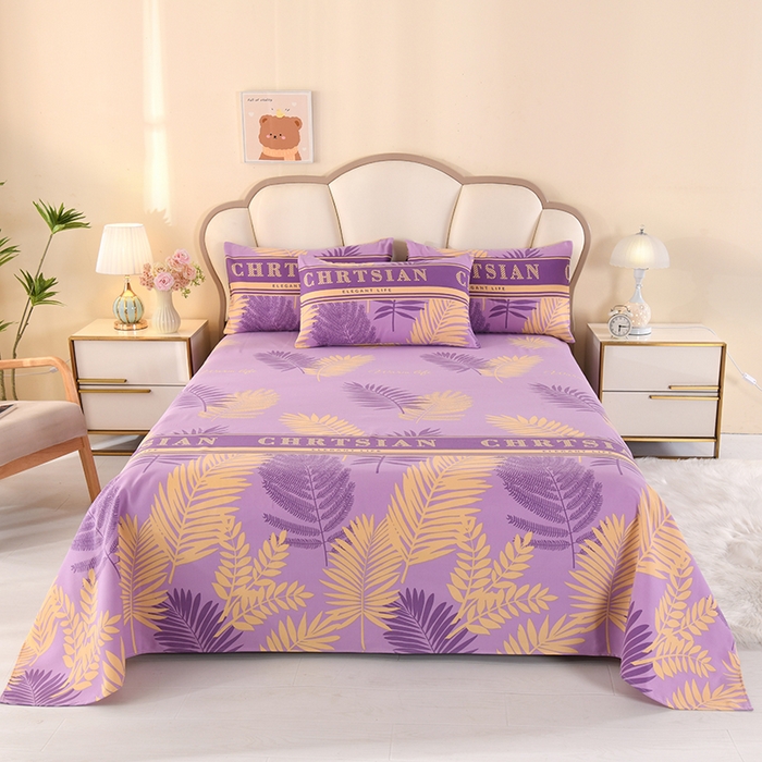 91家纺网 家纺一手货源 找家纺 望淮家纺 2025新款老粗布凉席床单三件套 紫气东来,紫气东来