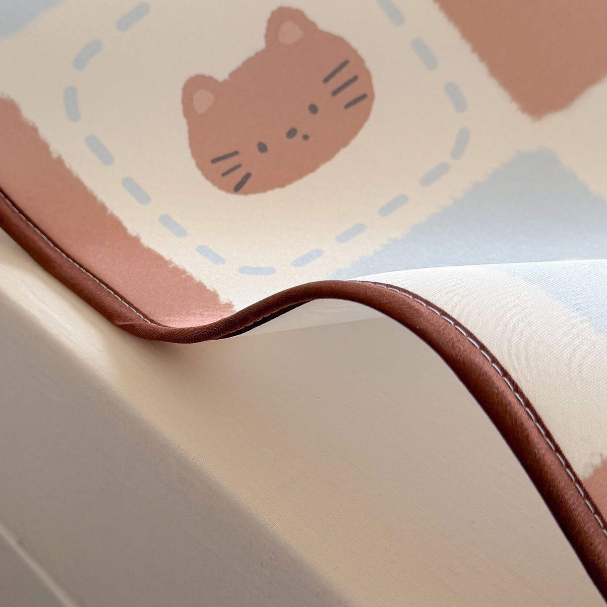 91家纺网 家纺一手货源 找家纺 美乐迪家纺 2026新款水光冰丝凉席夏被 动物棋盘格