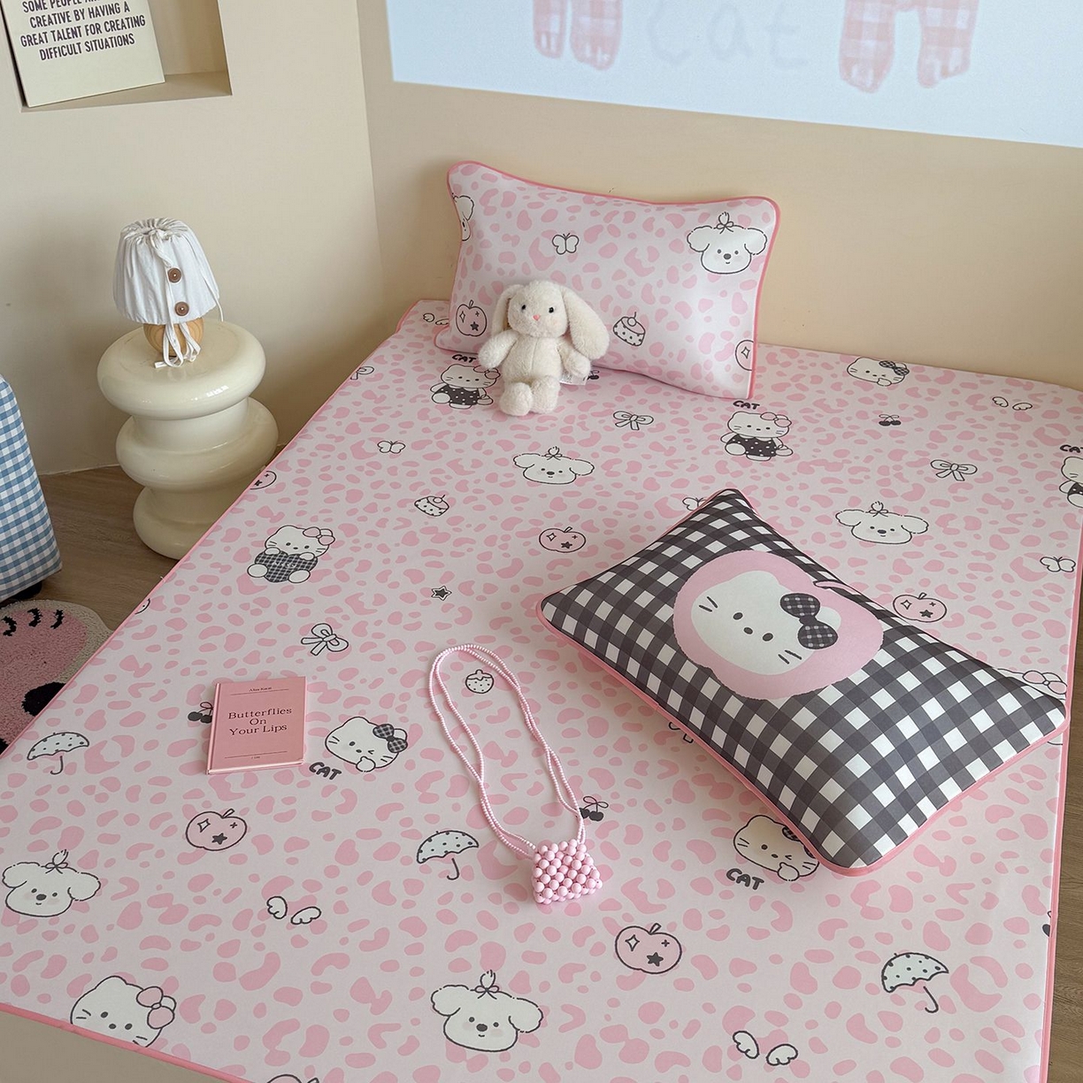 91家纺网 家纺一手货源 找家纺 美乐迪家纺 2026新款水光冰丝凉席夏被 豹纹猫猫