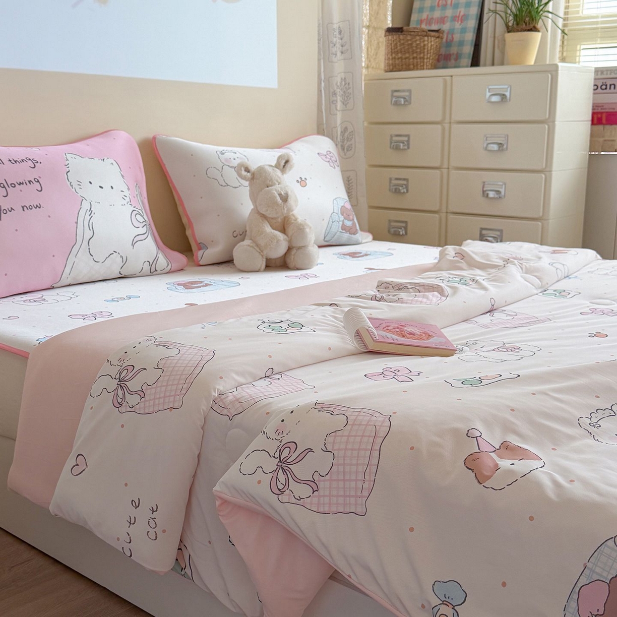 美乐迪家纺 2026新款水光冰丝凉席夏被 居家日记