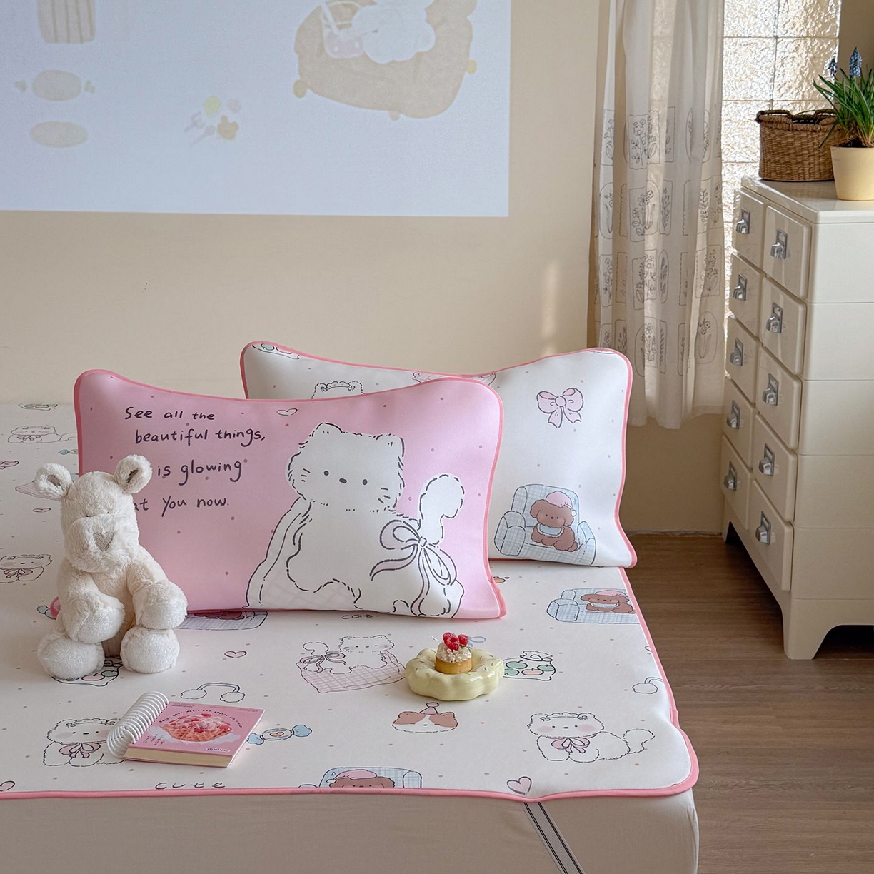 91家纺网 家纺一手货源 找家纺 美乐迪家纺 2026新款水光冰丝凉席夏被 居家日记