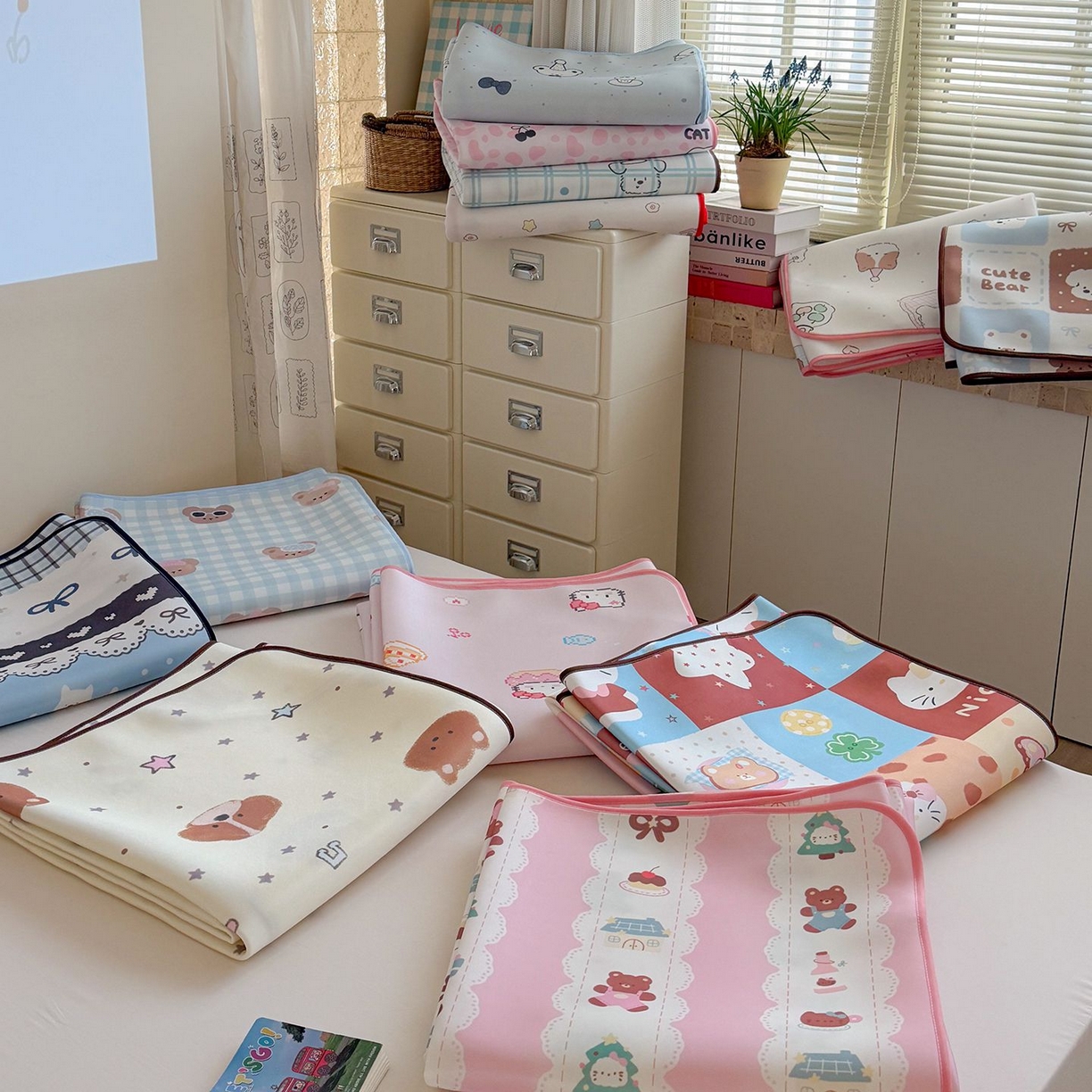 91家纺网 家纺一手货源 找家纺 美乐迪家纺 2026新款水光冰丝凉席夏被 组合