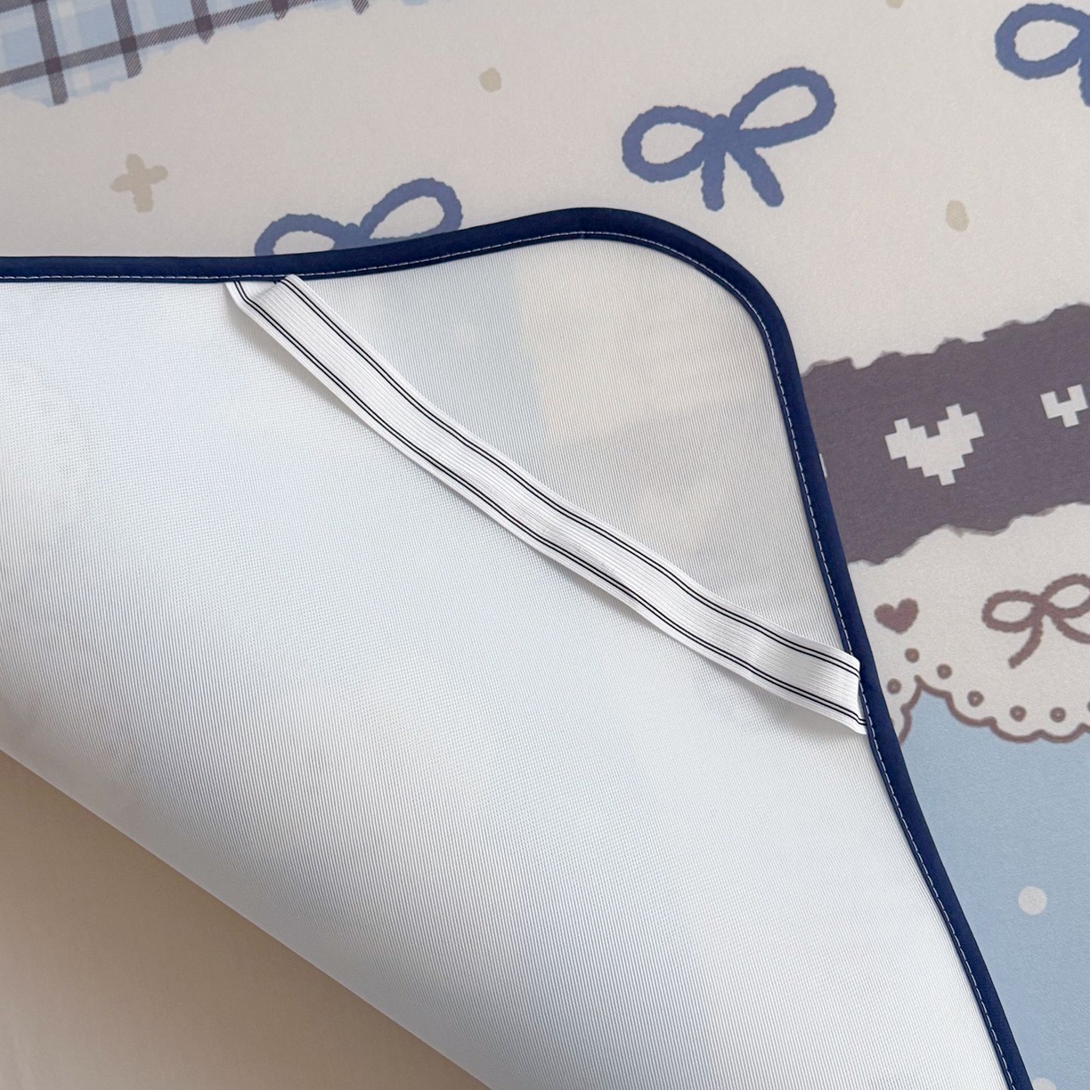 91家纺网 家纺一手货源 找家纺 美乐迪家纺 2026新款水光冰丝凉席夏被 蓝色费尔岛