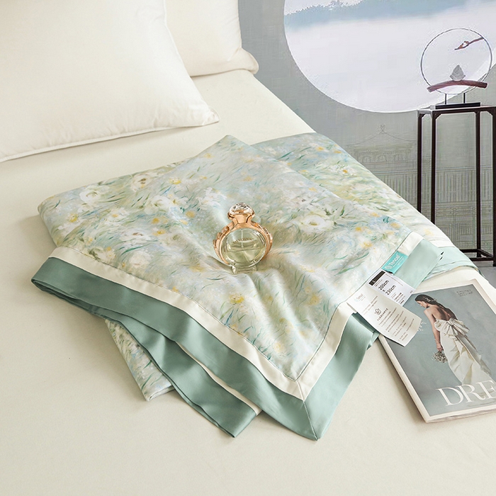 91家纺网 家纺一手货源 找家纺 （总）薇玛仕 2026春夏新款100支兰精天丝数码印花可水洗蚕丝夏凉被空调被100蚕丝填充可过检测