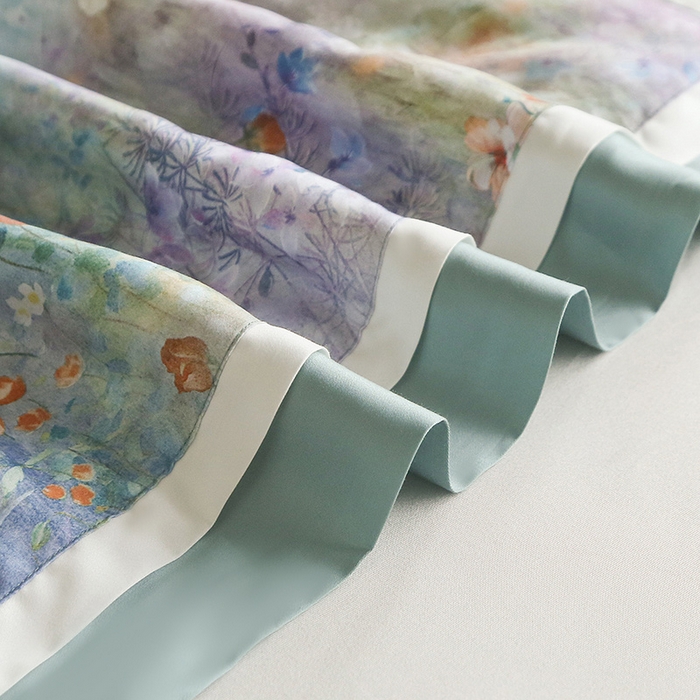 91家纺网 家纺一手货源 找家纺 薇玛仕 2026春夏新款100支兰精天丝数码印花可水洗蚕丝夏凉被空调被100蚕丝填充可过检测 维多利亚 蓝