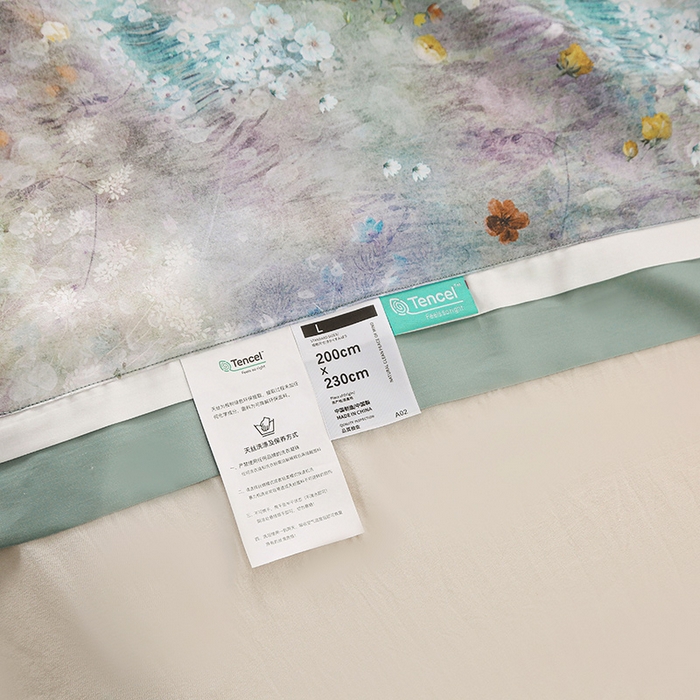 91家纺网 家纺一手货源 找家纺 薇玛仕 2026春夏新款100支兰精天丝数码印花可水洗蚕丝夏凉被空调被100蚕丝填充可过检测 维多利亚 蓝