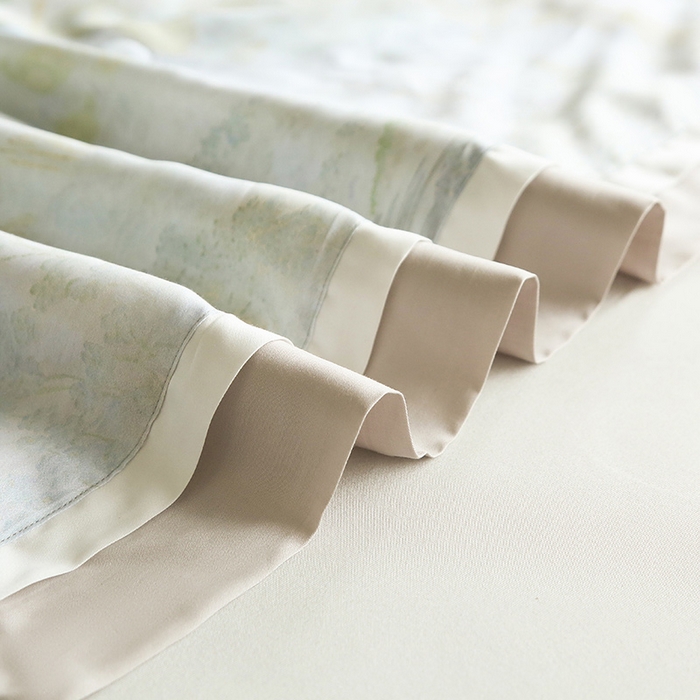 91家纺网 家纺一手货源 找家纺 薇玛仕 2026春夏新款100支兰精天丝数码印花可水洗蚕丝夏凉被空调被100蚕丝填充可过检测 伊芙琳 绿