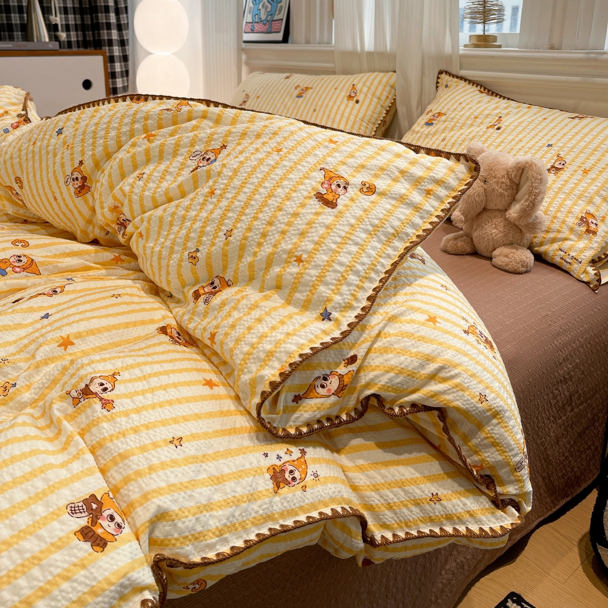 91家纺网 家纺一手货源 找家纺 （总）源舍家纺 2026新款泡芙纱贝壳绣四件套