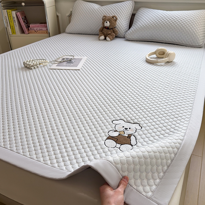 91家纺网 家纺一手货源 找家纺 （总）莱家富 2026新款冰豆豆凉席凉感值过0.21冰丝床单单件冰丝席家用单人学生宿舍上下铺寝室-成人款