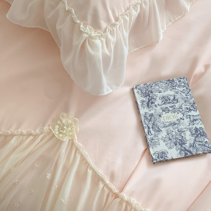 91家纺网 家纺一手货源 找家纺 （总）吾欢心 2026新款A类法式花边爱丽莎床盖款夏被四件套