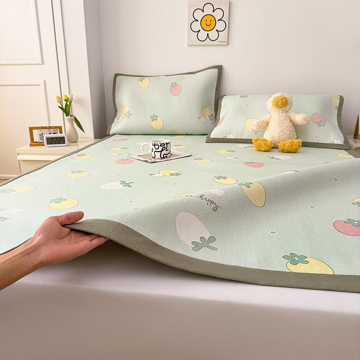 91家纺网 家纺一手货源 找家纺 （总）大元 2026新款数码印花冰藤席系列