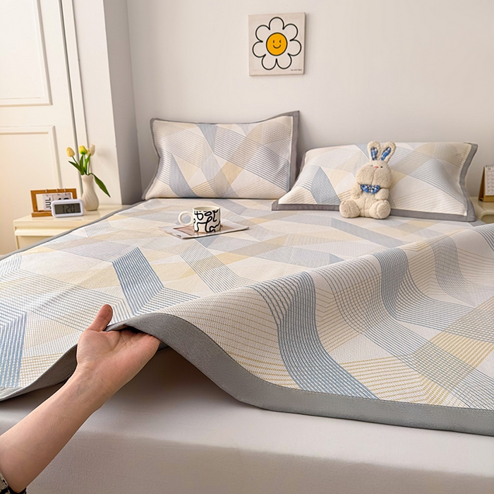 91家纺网 家纺一手货源 找家纺 （总）大元 2026新款数码印花冰藤席系列