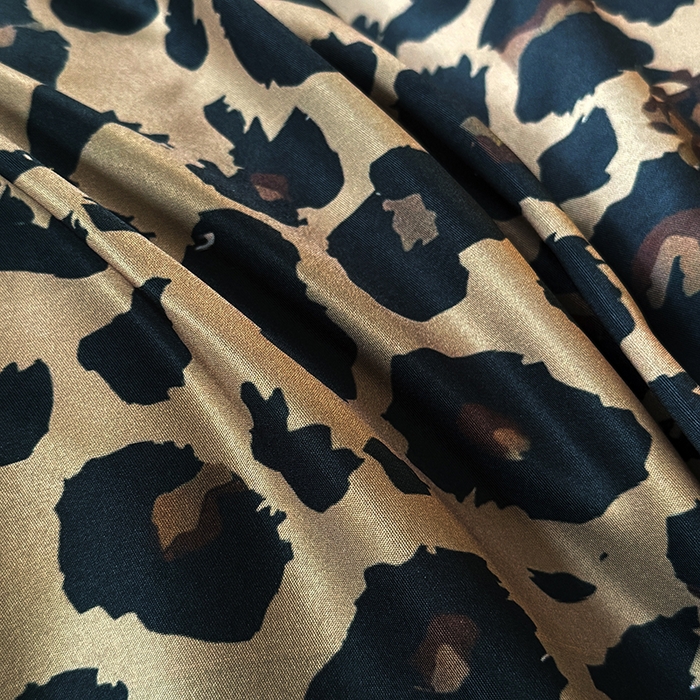 91家纺网 家纺一手货源 找家纺 摩卡（乐趣） 2026新款豹纹水洗真丝款四件套 豹纹-咖