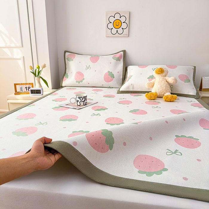 91家纺网 家纺一手货源 找家纺 （总）大元 2026新款数码印花冰藤席系列