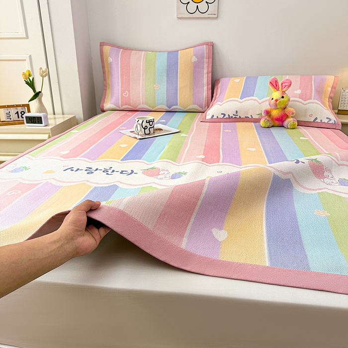 91家纺网 家纺一手货源 找家纺 （总）大元 2026新款数码印花冰藤席系列