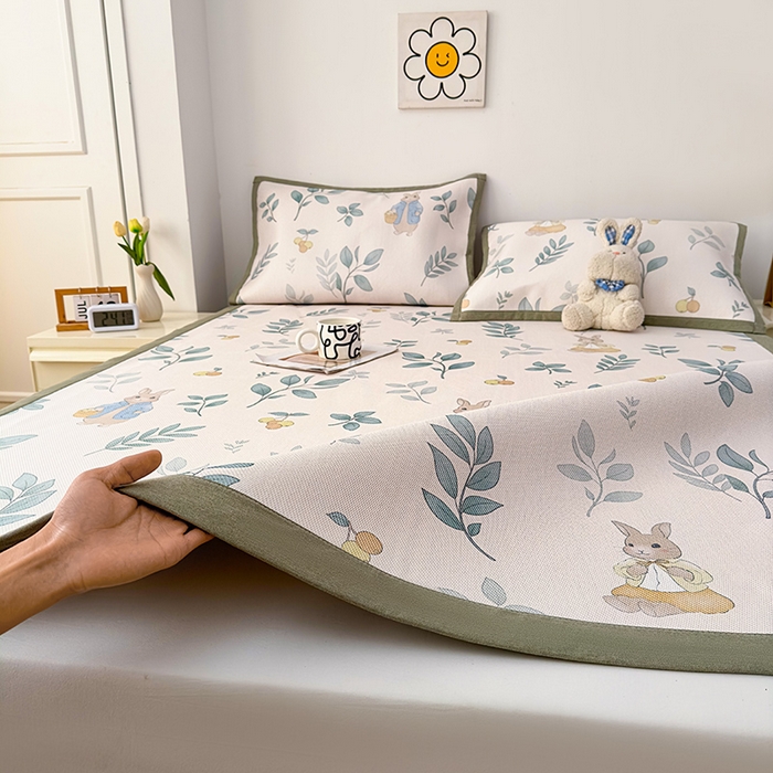 91家纺网 家纺一手货源 找家纺 （总）大元 2026新款数码印花冰藤席系列