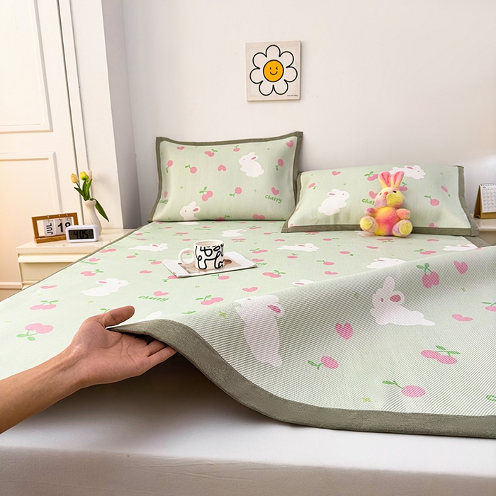 91家纺网 家纺一手货源 找家纺 （总）大元 2026新款数码印花冰藤席系列