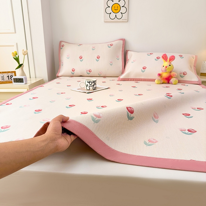 91家纺网 家纺一手货源 找家纺 （总）大元 2026新款数码印花冰藤席系列