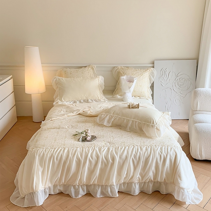 91家纺网 家纺一手货源 找家纺 （总）吾欢心 2026新款A类赫琳娜床盖款夏被四件套