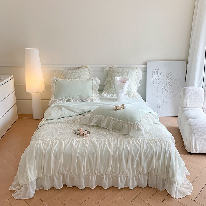 91家纺网 家纺一手货源 找家纺 （总）吾欢心 2026新款A类赫琳娜床盖款夏被四件套