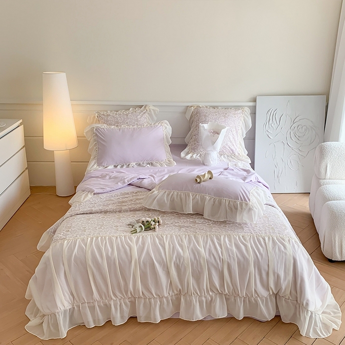 91家纺网 家纺一手货源 找家纺 （总）吾欢心 2026新款A类赫琳娜床盖款夏被四件套